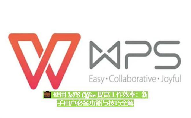 本篇文章将围绕 WPS Office 的核心功能，结合实际使用场景，详细介绍适合新手用户的高效办公技...