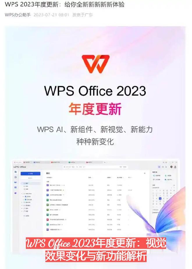 一、WPS Office 2023年度更新概述