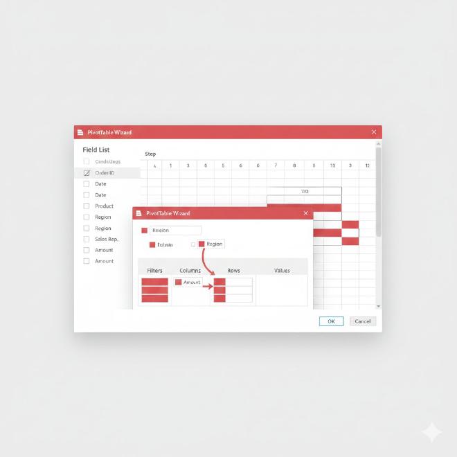 数据透视表创建流程与界面布局