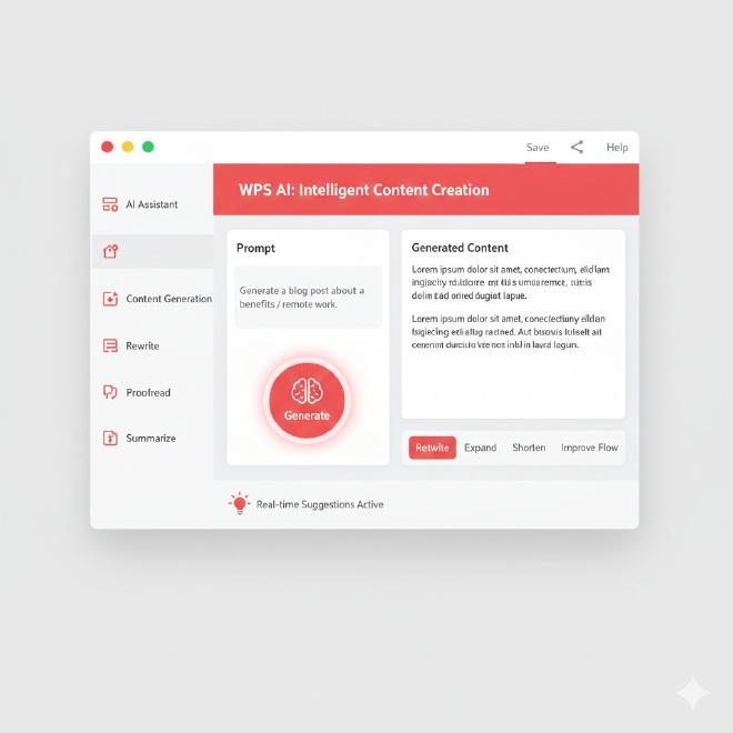 AI写作助手界面与智能内容生成