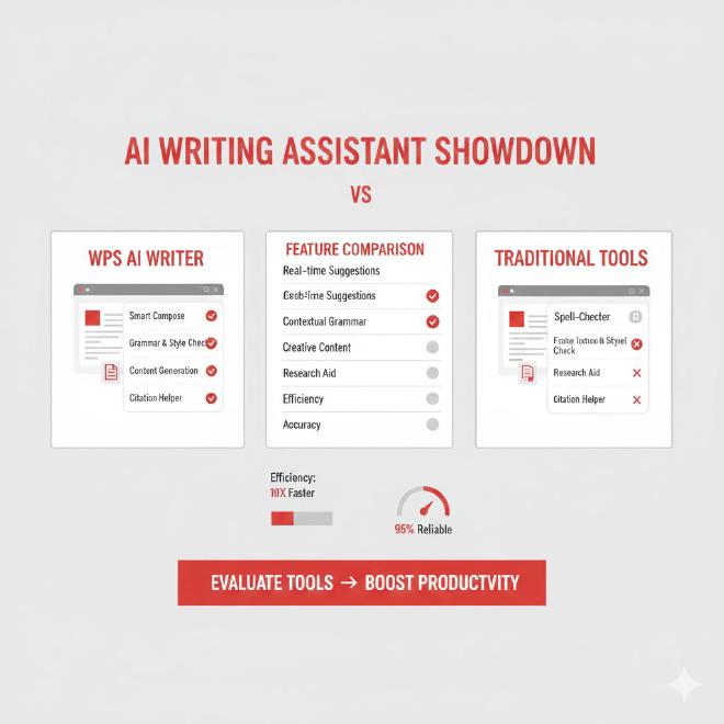 AI写作助手与传统工具对比界面