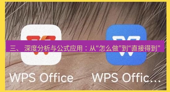 wps下载 三、 深度分析与公式应用：从“怎么做”到“直接得到”