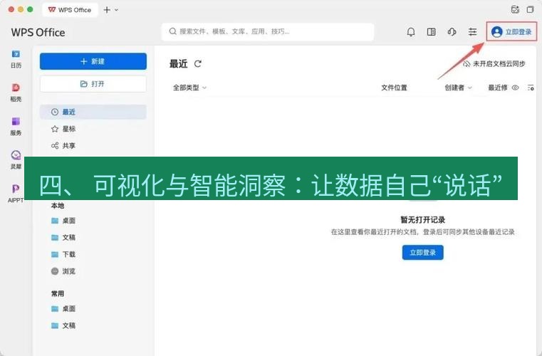 wps下载 四、 可视化与智能洞察：让数据自己“说话”