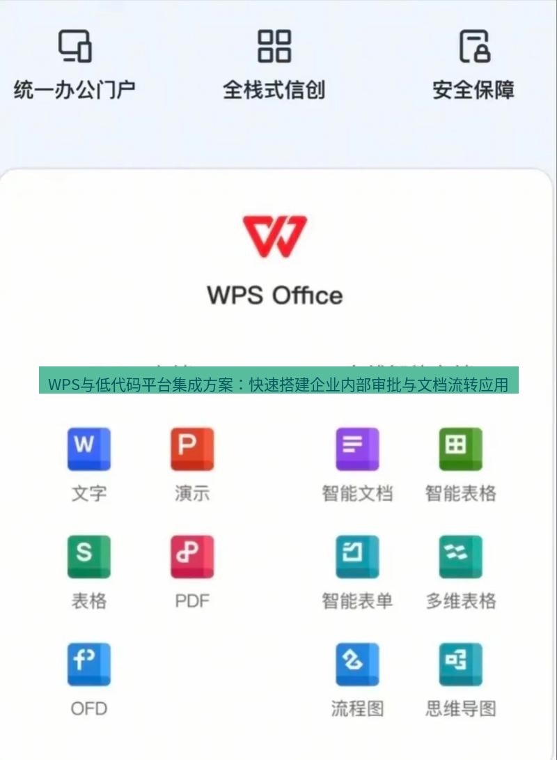 wps下载 WPS与低代码平台集成方案：快速搭建企业内部审批与文档流转应用