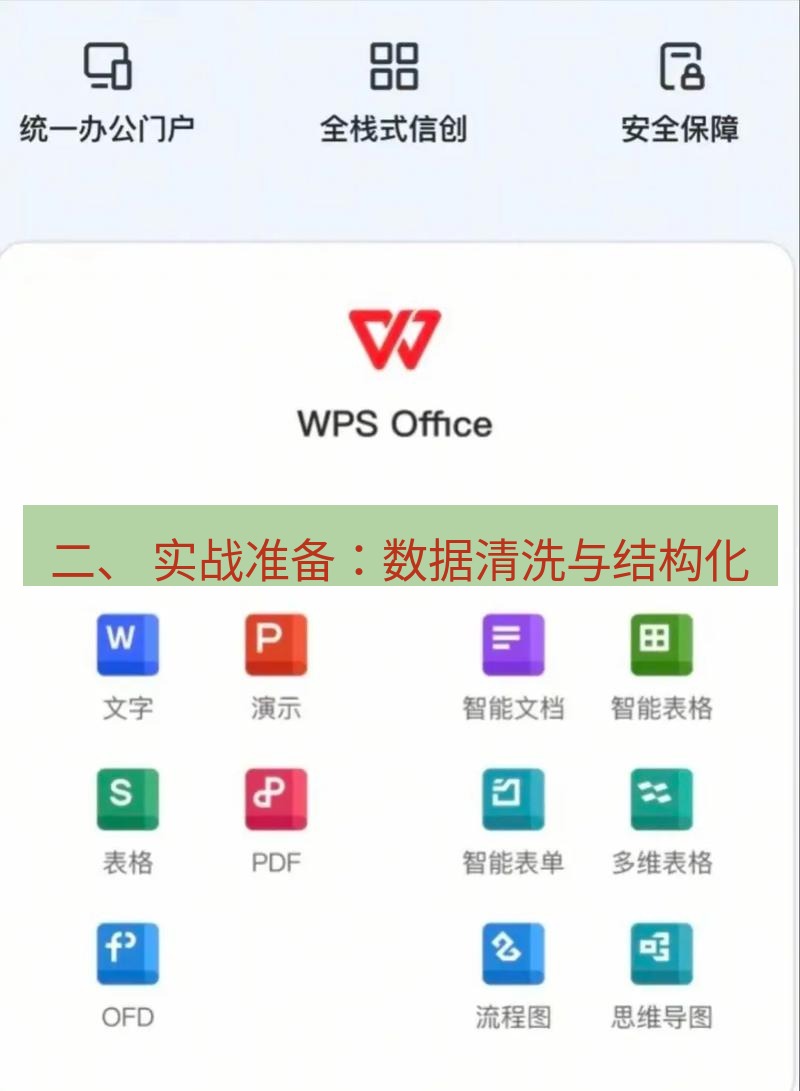 wps下载 二、 实战准备：数据清洗与结构化