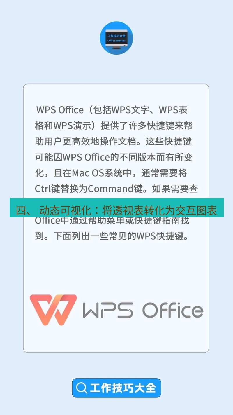 wps下载 四、 动态可视化：将透视表转化为交互图表