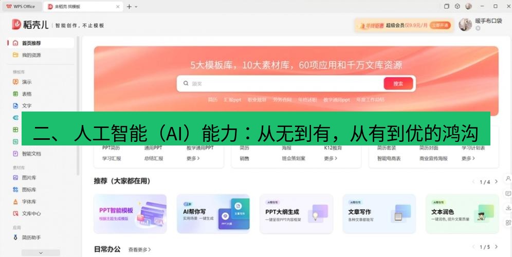 wps下载 二、 人工智能（AI）能力：从无到有，从有到优的鸿沟