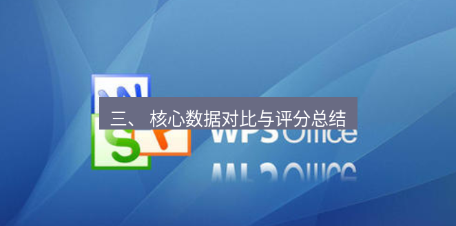 wps下载 三、 核心数据对比与评分总结