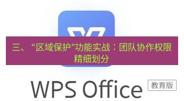 wps下载 三、 “区域保护”功能实战：团队协作权限精细划分