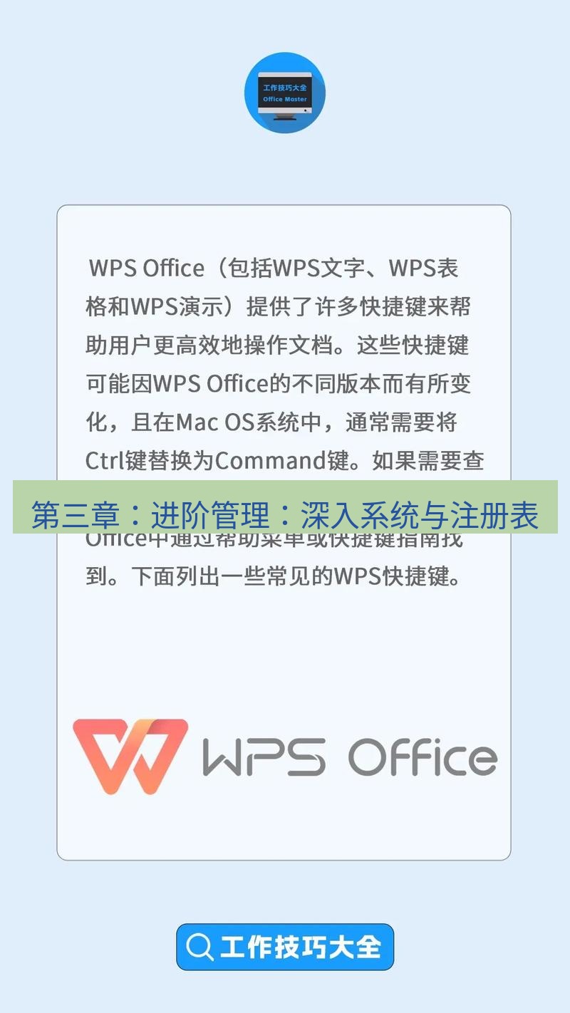 wps下载 第三章：进阶管理：深入系统与注册表