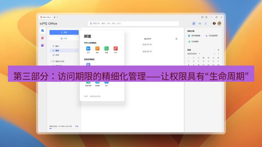 wps下载 第三部分：访问期限的精细化管理——让权限具有“生命周期”