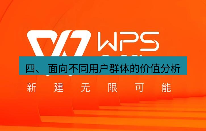 wps下载 四、 面向不同用户群体的价值分析