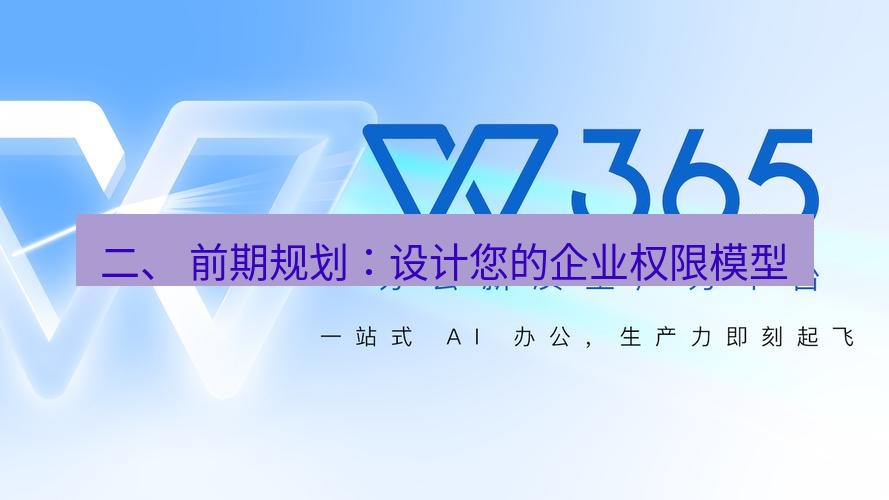 wps下载 二、 前期规划：设计您的企业权限模型