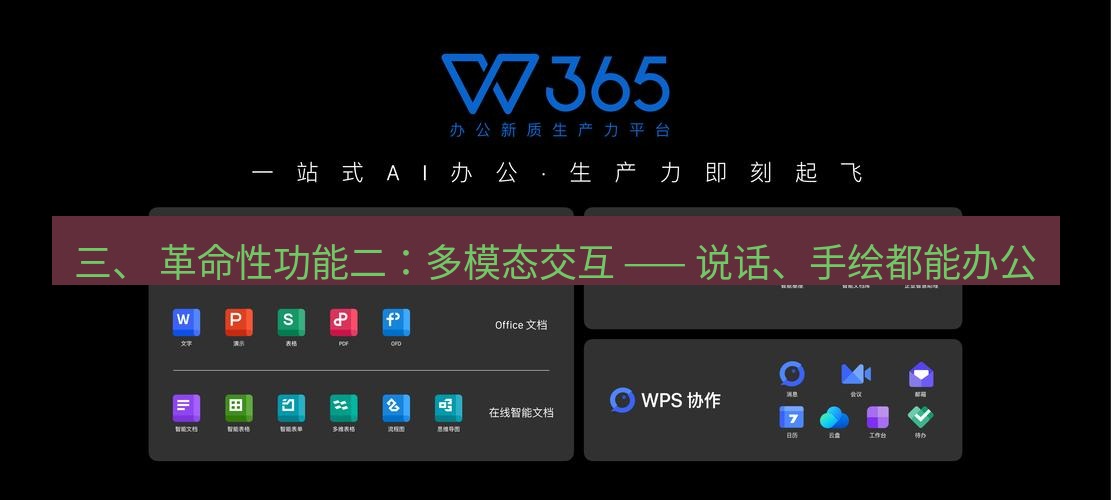 wps下载 三、 革命性功能二：多模态交互 —— 说话、手绘都能办公