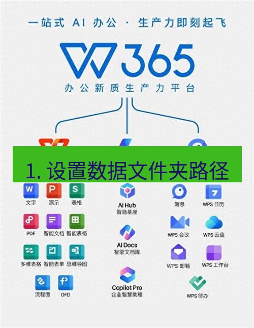 wps下载 1. 设置数据文件夹路径