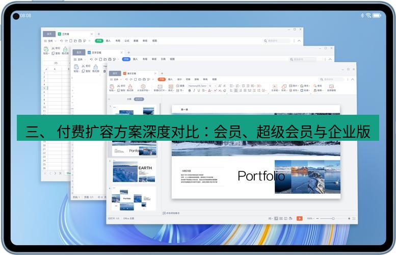 wps下载 三、 付费扩容方案深度对比：会员、超级会员与企业版