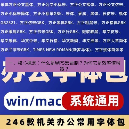 wps下载 一、核心概念：什么是WPS宏录制？为何它是效率倍增器？