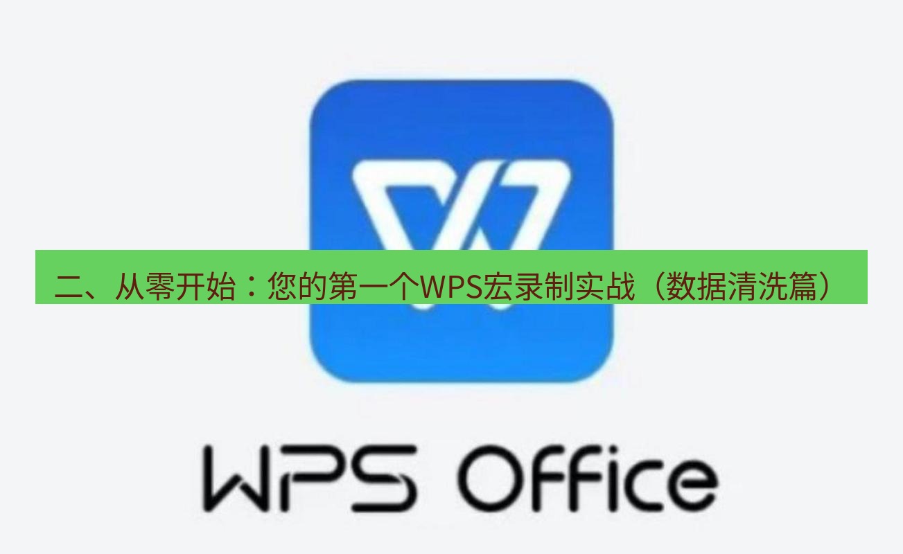 wps下载 二、从零开始：您的第一个WPS宏录制实战（数据清洗篇）