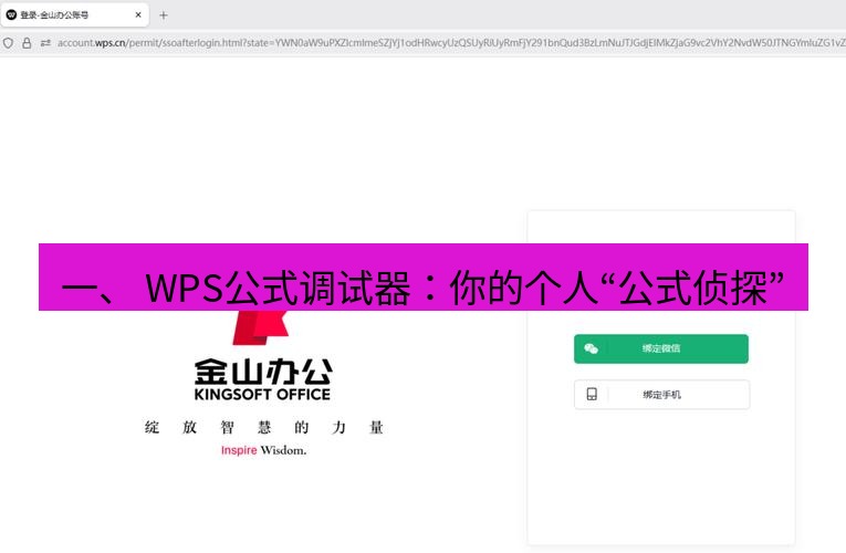 wps下载 一、 WPS公式调试器：你的个人“公式侦探”