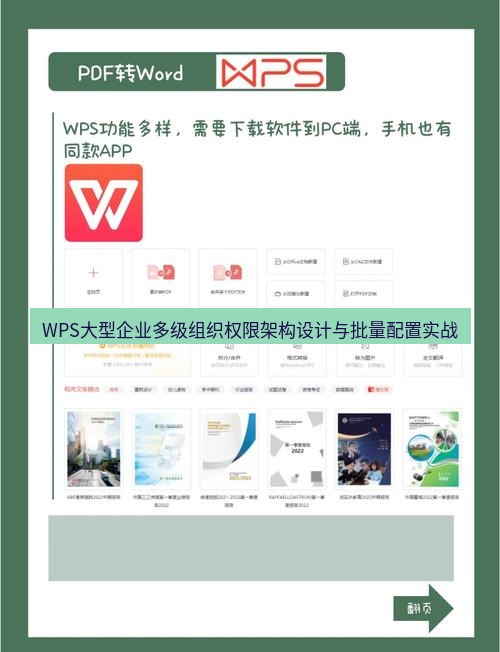 wps下载 WPS大型企业多级组织权限架构设计与批量配置实战