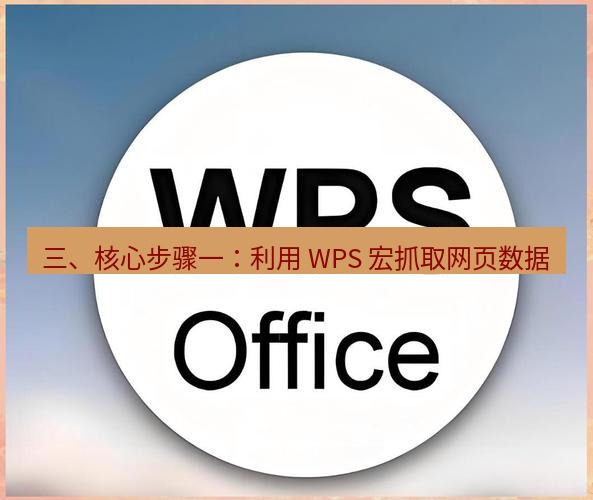 wps下载 三、核心步骤一：利用 WPS 宏抓取网页数据