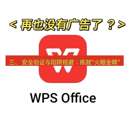 wps下载 三、 安全验证与陷阱规避：练就“火眼金睛”